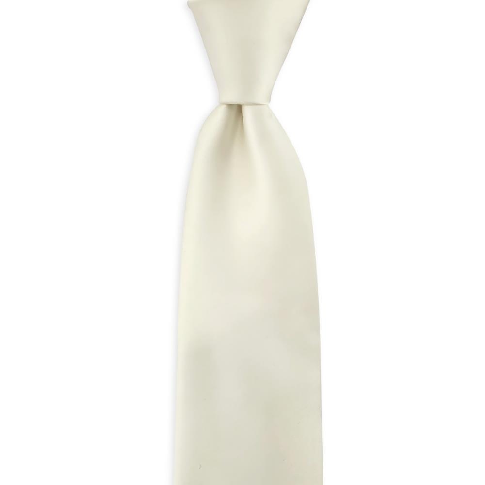 stropdas Satin Grace Off-white - 1