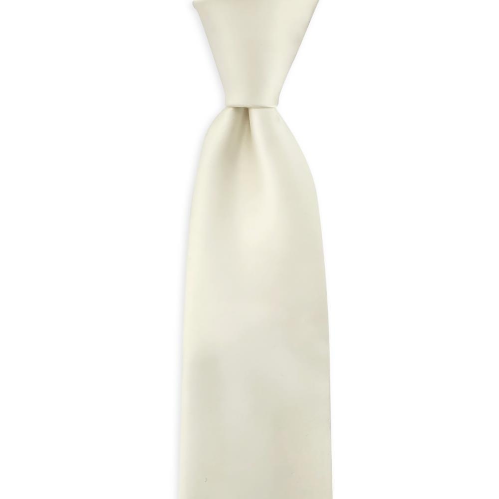 stropdas Satin Grace Off-white - 2