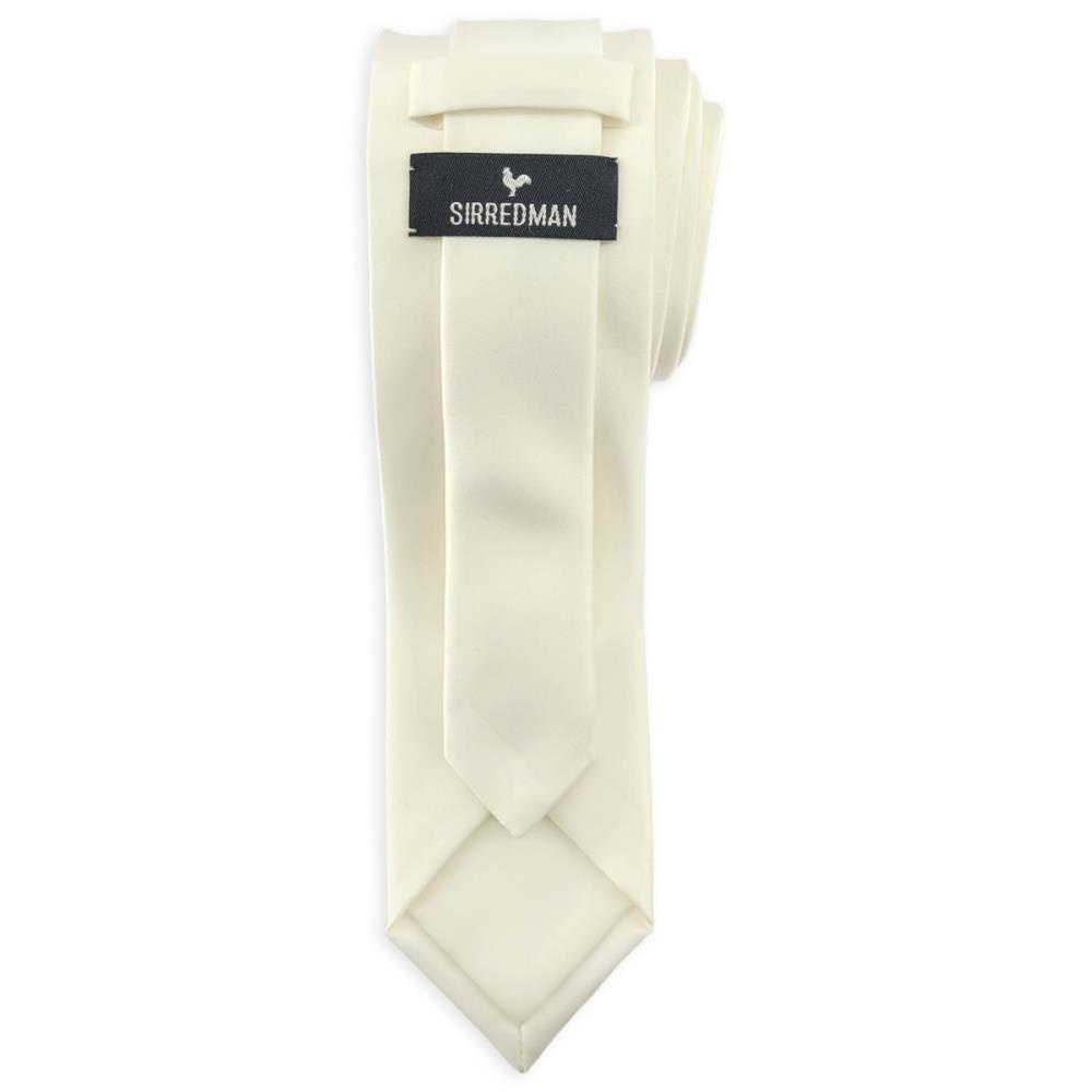 stropdas Satin Grace Off-white - 3