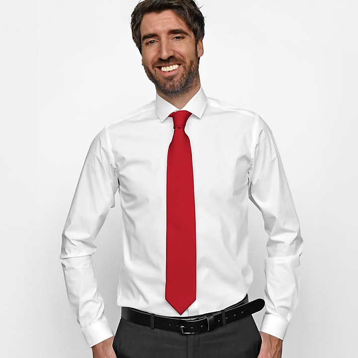 stropdas zijde repp rood
