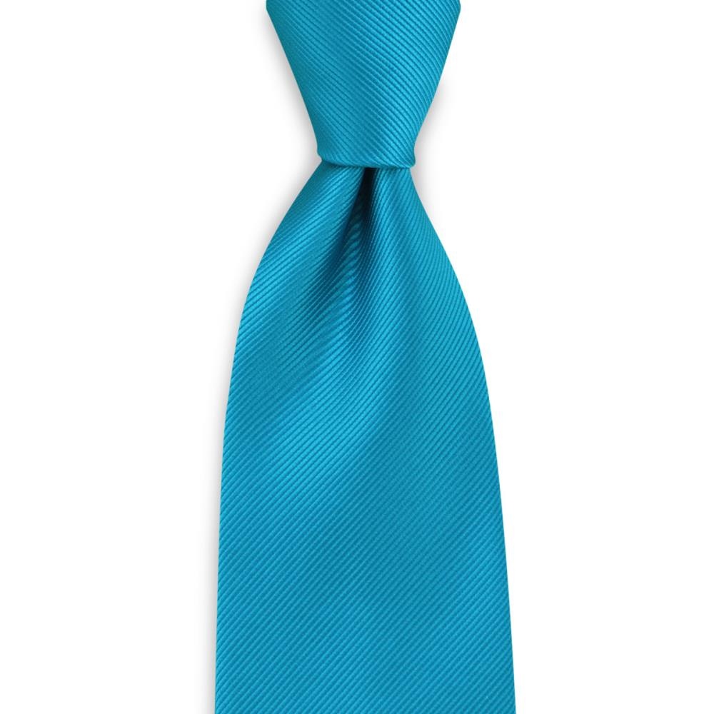 stropdas zijde turquoise repp - 1