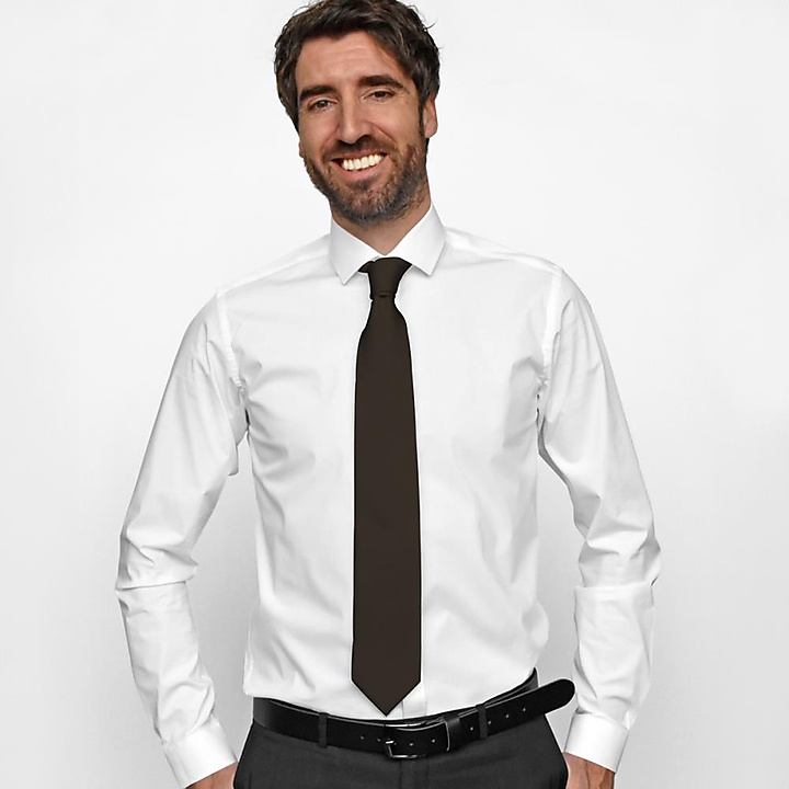 stropdas zijde zwart repp