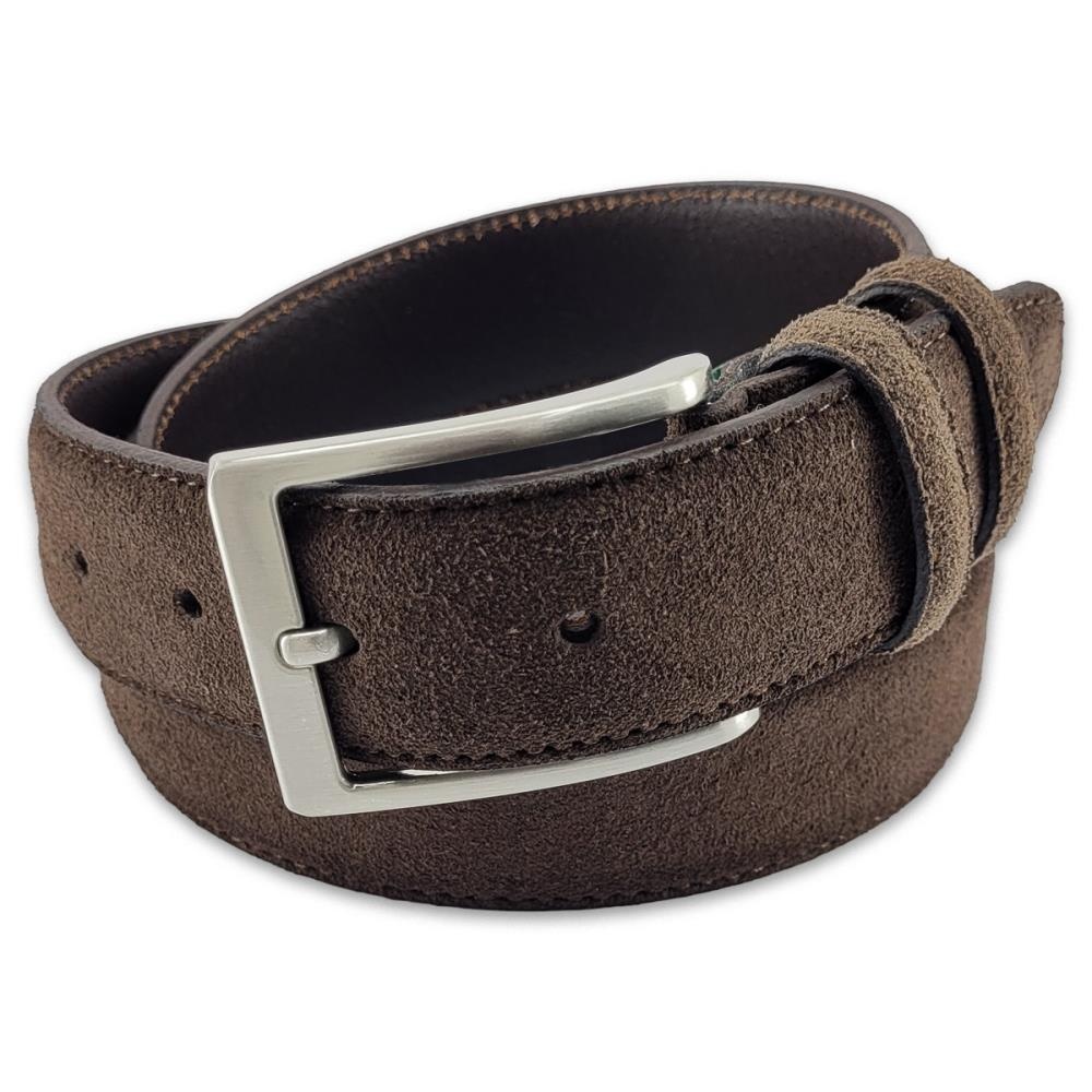 suede riem bruin L - 1