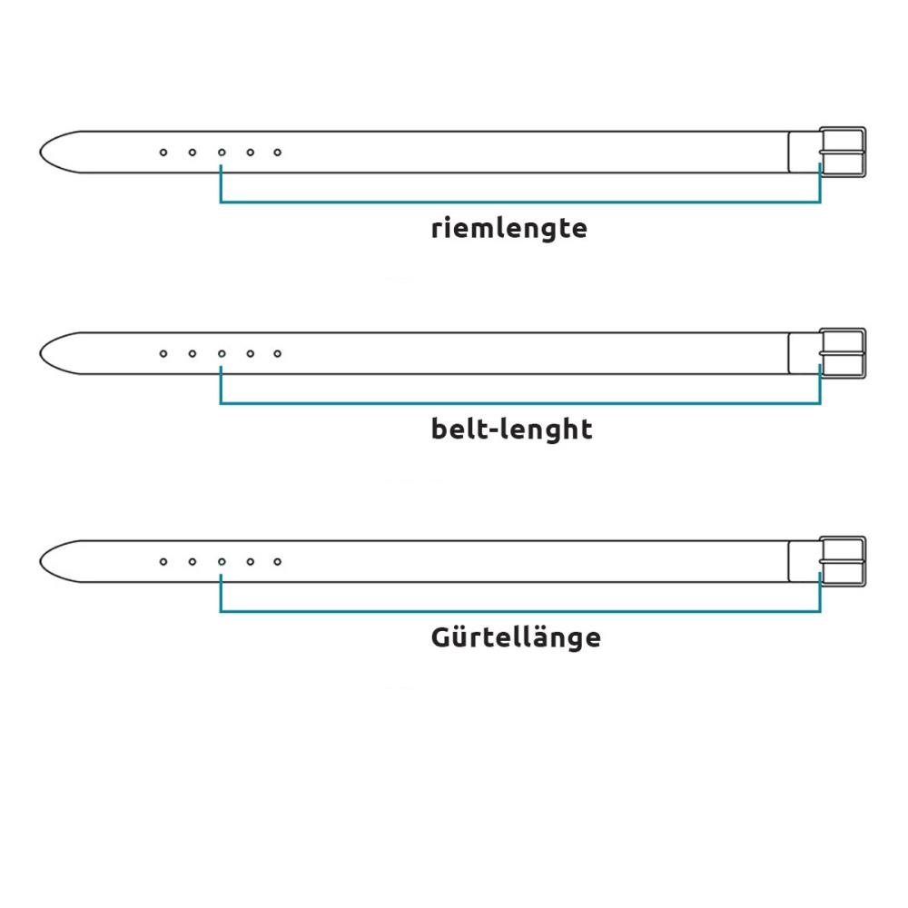 suede riem taupe S - 4