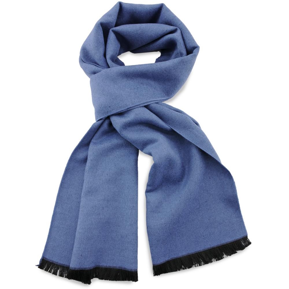 unisex sjaal viscose denimblauw langwerpig - 1