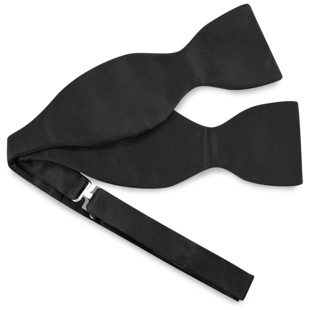 Vlinderdas zwart polyester satijn - 1