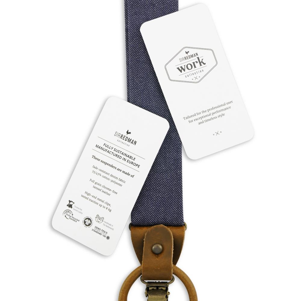 WORK bretels denim blauw - 3