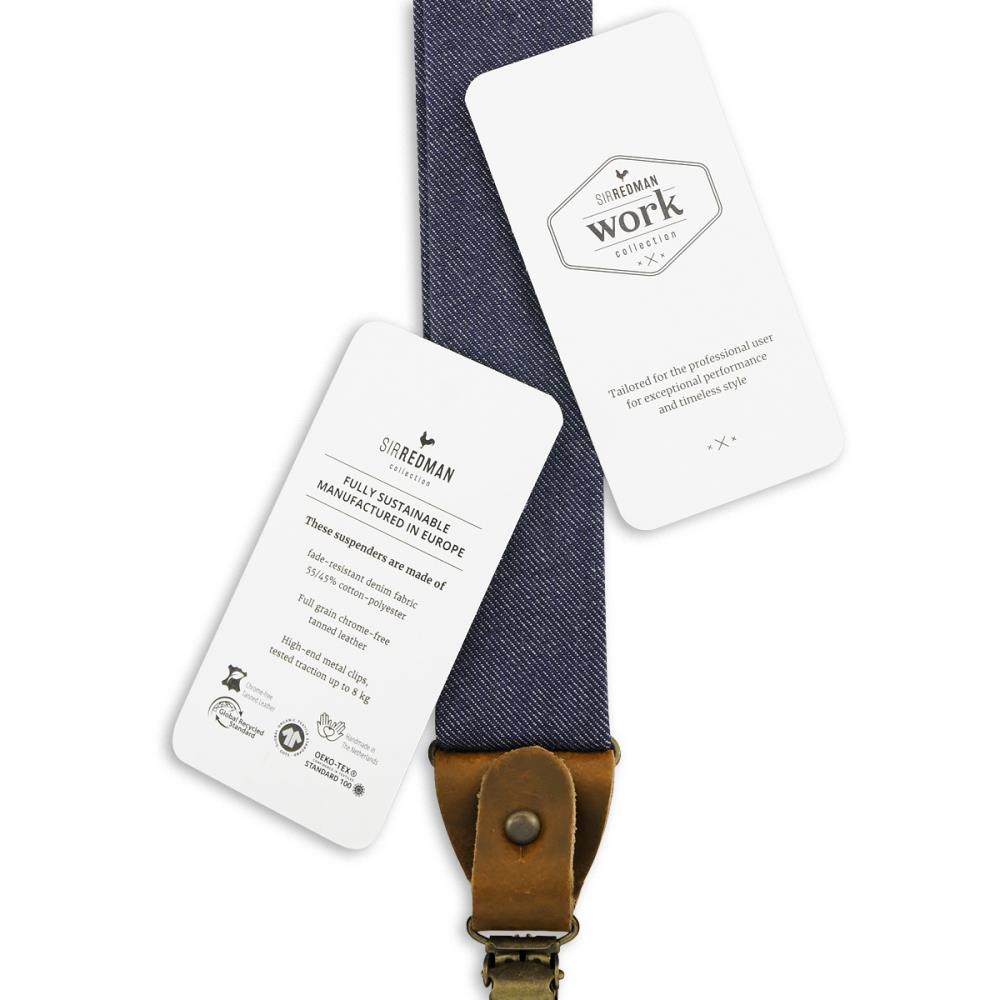 WORK bretels denim blauw - 3
