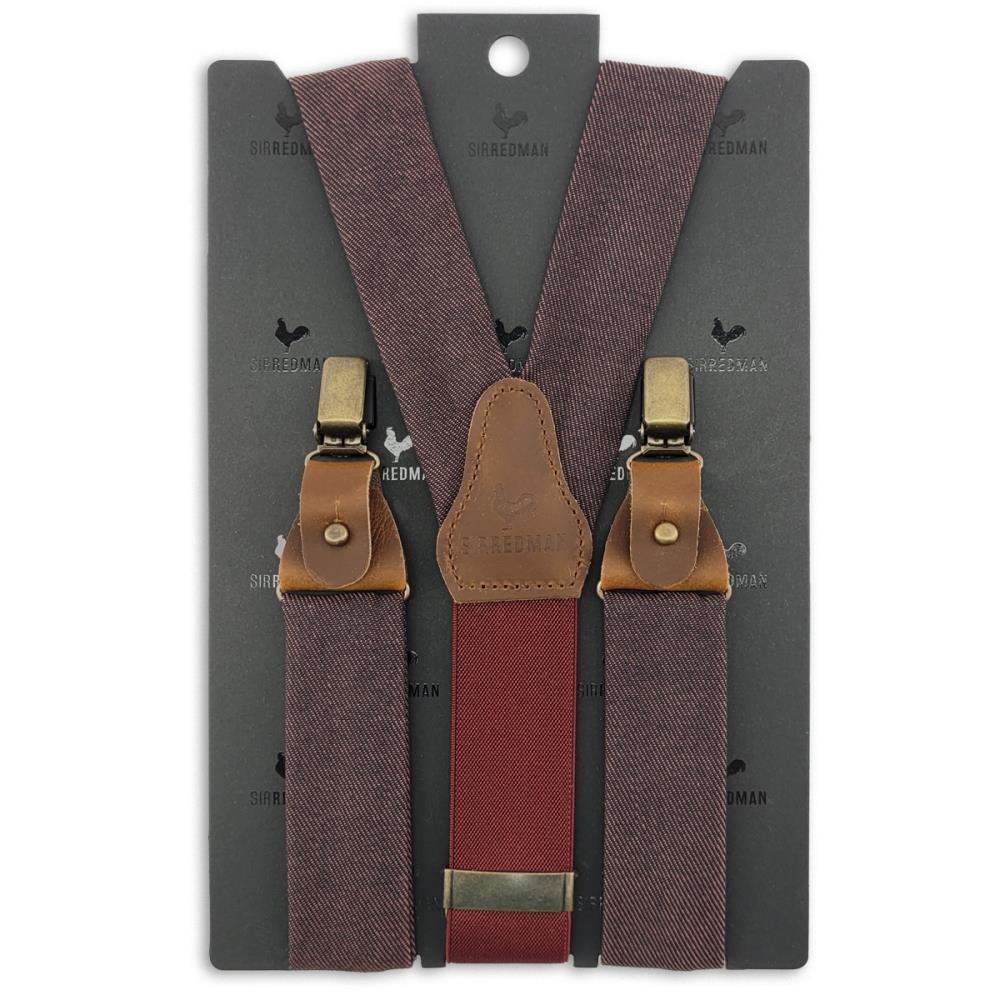 WORK bretels denim burgundy - 2