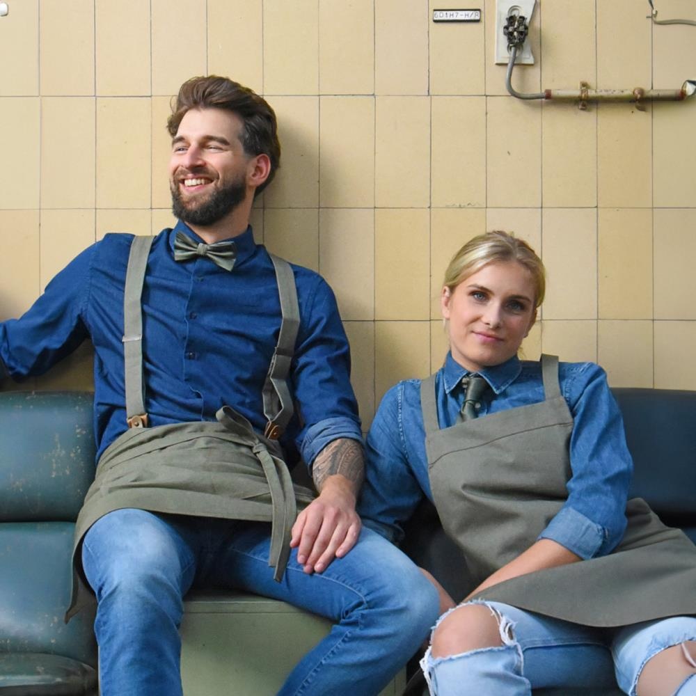 WORK bretels denim groen - 2