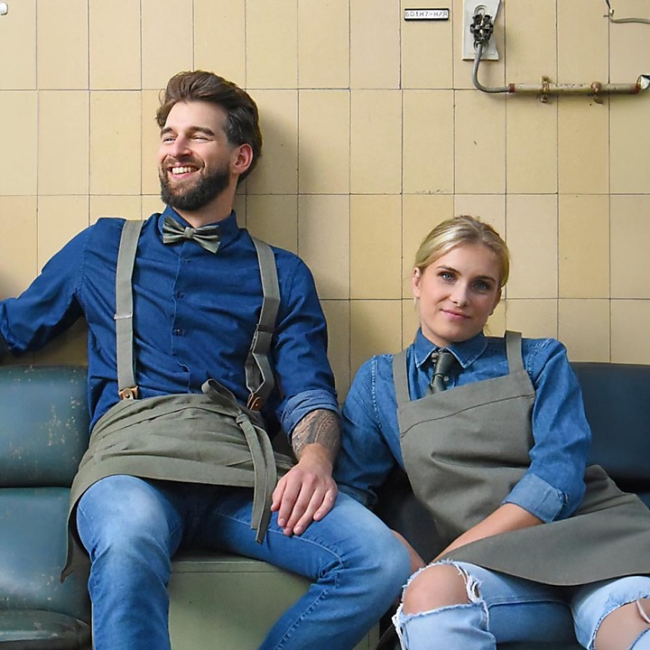 WORK bretels denim groen