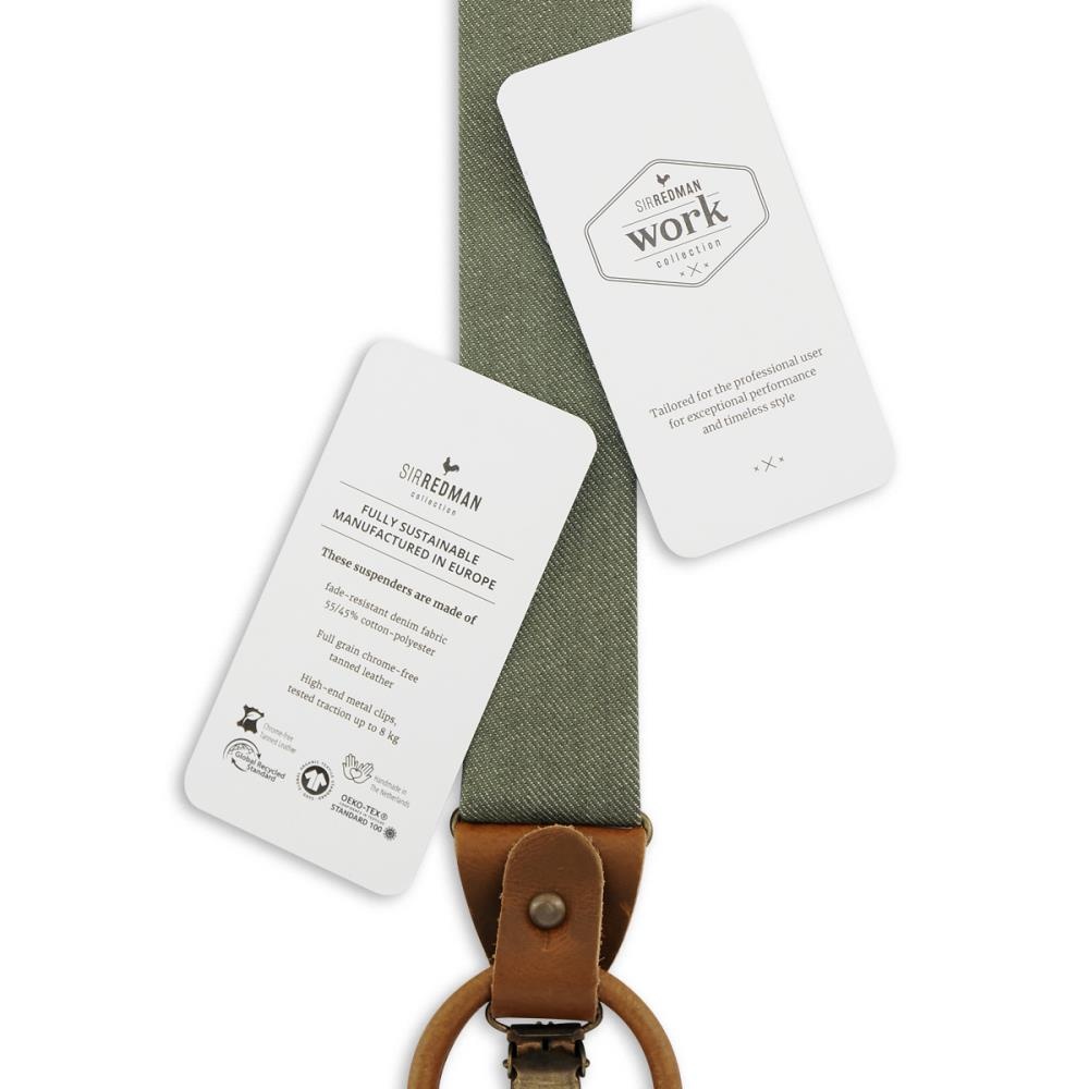 WORK bretels denim groen - 3