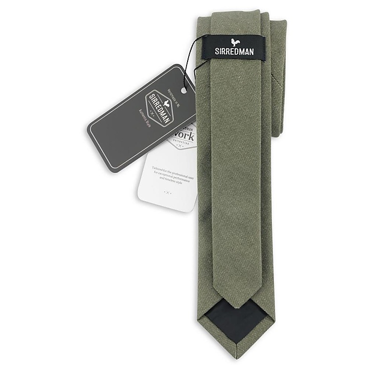 WORK stropdas denim groen